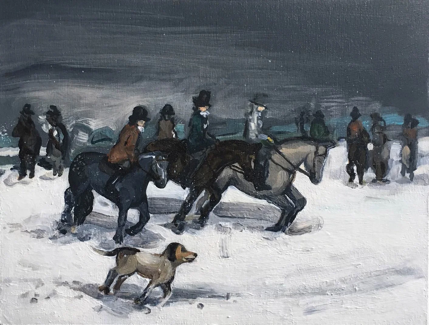 Winter Hunt III, 2017 acrylic on panel 9 x 12 inches