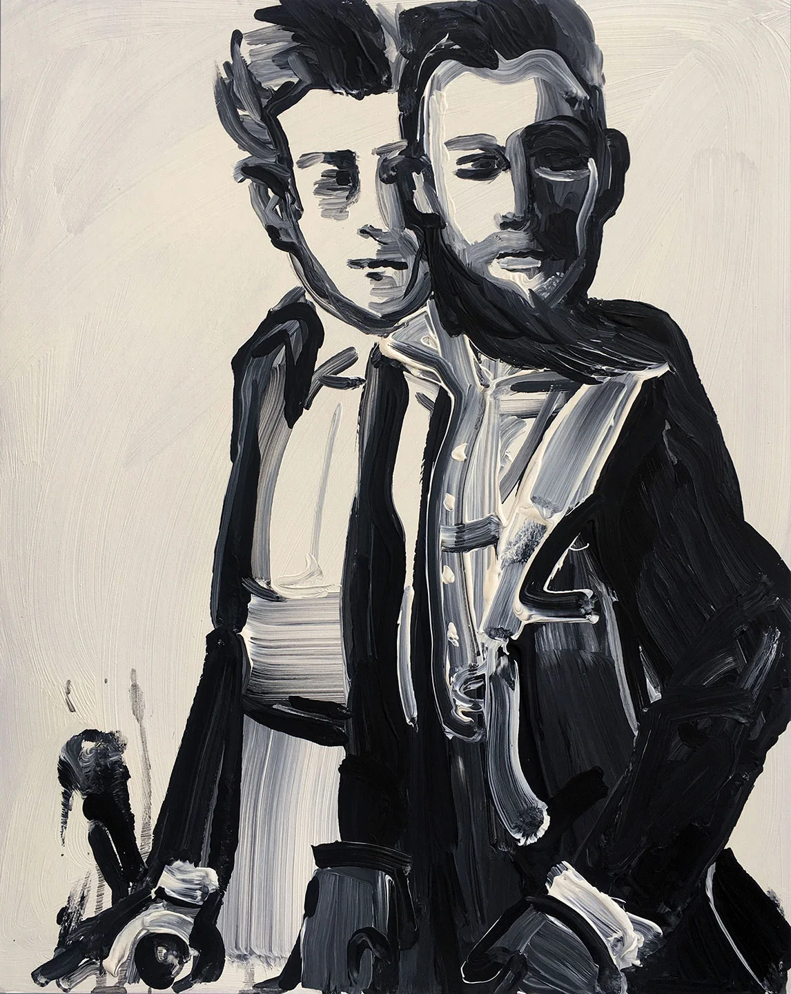 Double Man, 2018 flashe on panel 16 x 20 inches