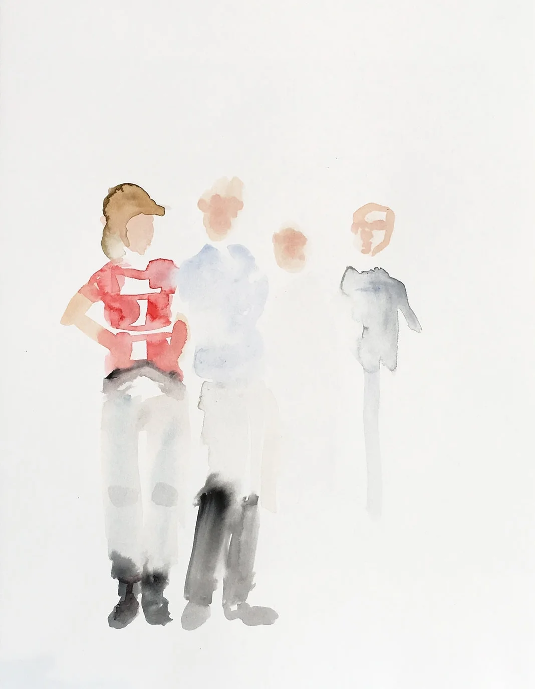 ROYAL ASCOTS STUDY, 2018 flashe on paper, 12x16 inches