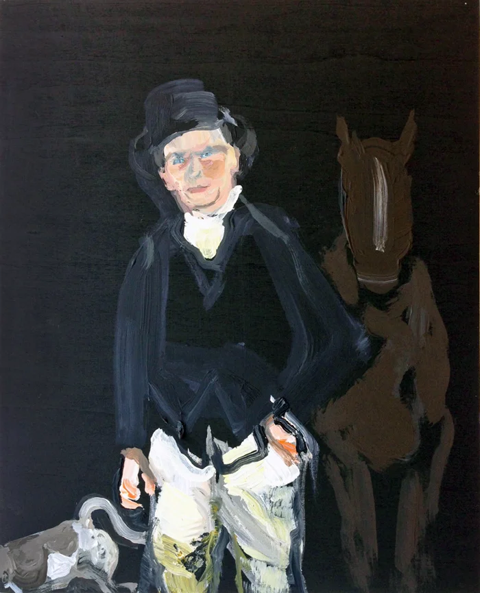 Untitled (rider), 8x10" acrylic on panel, 2015