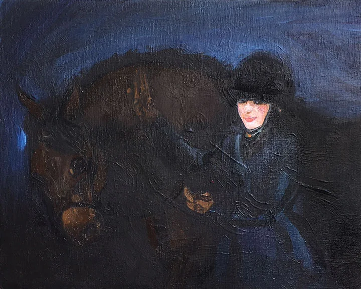 Blue Rider, 2015 oil on panel 10 x 8 inches