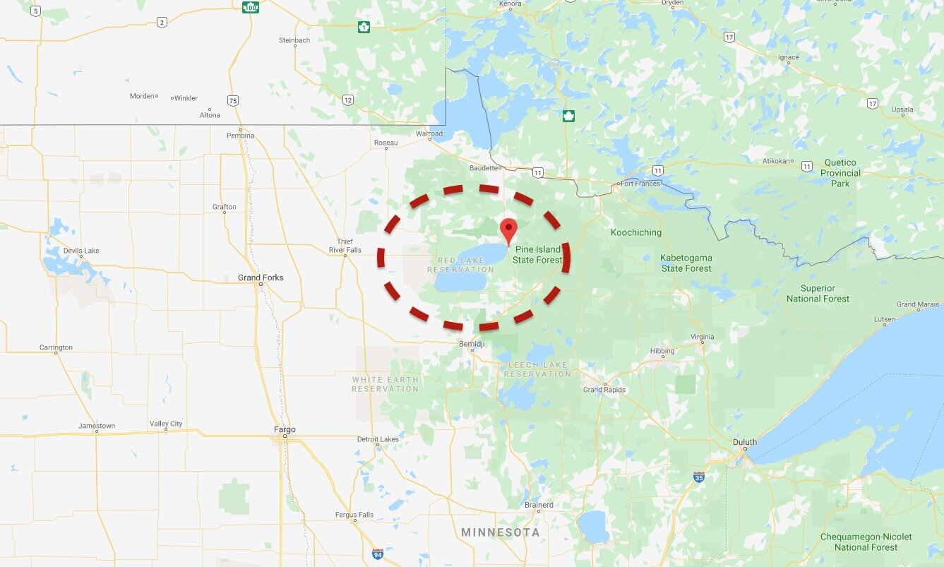 Upper Red Lake Map Located in North Central Minnesota