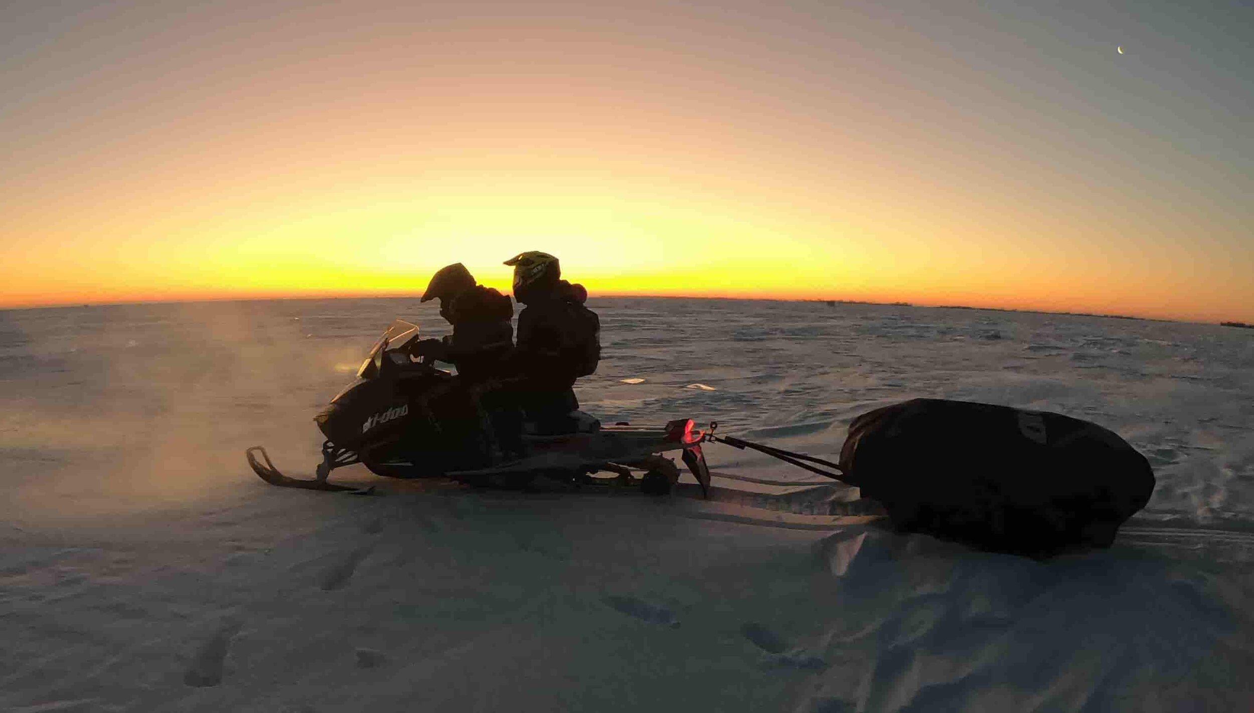 Snowmobiles Lake Winnipeg