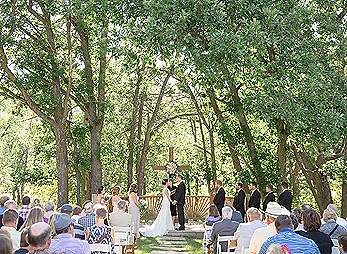Uniting in marriage at Lover's Leap Deck in Custer State Park