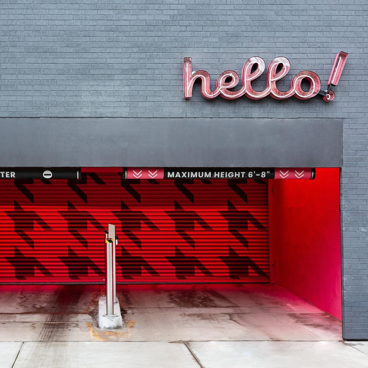 Unofficially dubbed one of &quot;Denver's Most Top Secret Instagrammable Spots&quot;, the garage entrance to The Amp is hard to miss. Not only does it very cheerfully invite visitors into the space, it just looks damn cool!⁠
⁠
Reverse pan-channel let