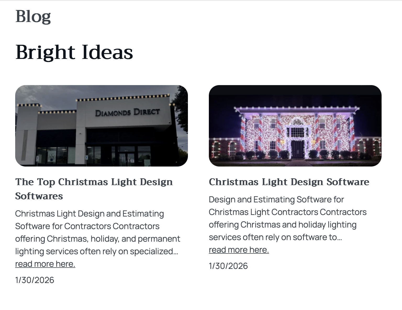 Wordpress Christmas light website software