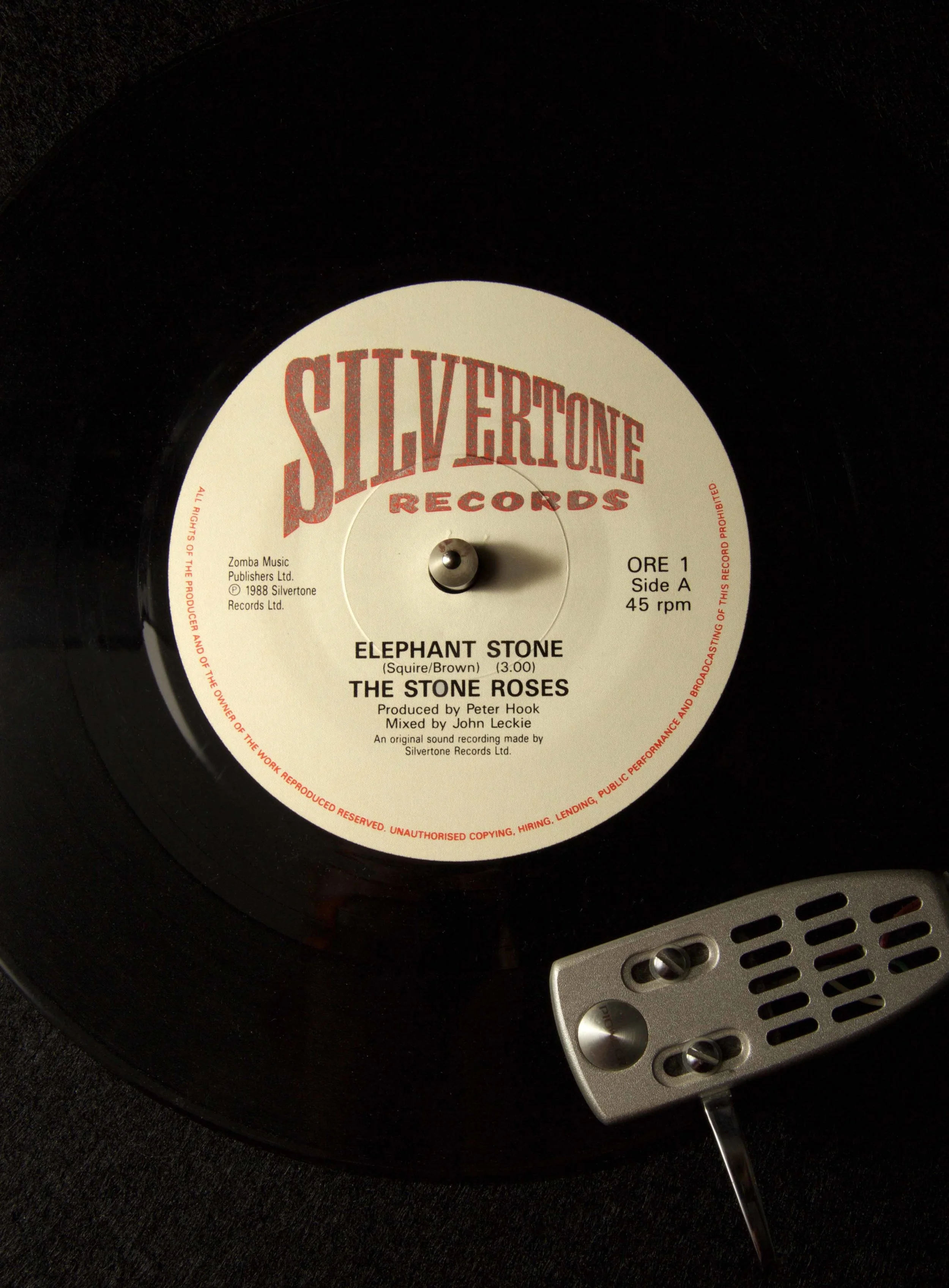 The Stone Roses, Elephant Stone. Sivertone Records 1988