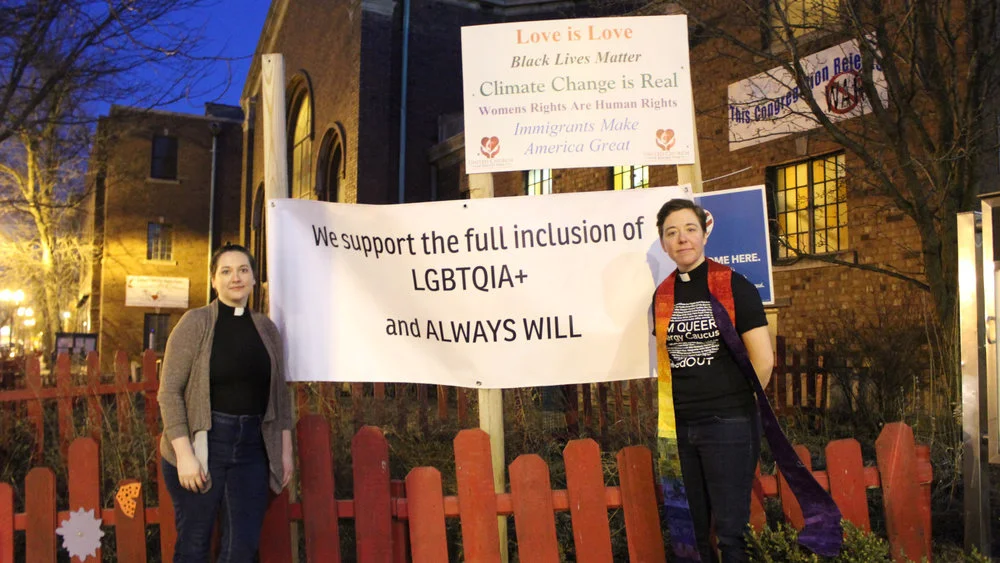 Pastor Lindsey Long Joyce (left) and Pastor Britt Cox (right) are taking a stand against their national denomination and its exclusion of LGBTQ people from marriage and ordination.