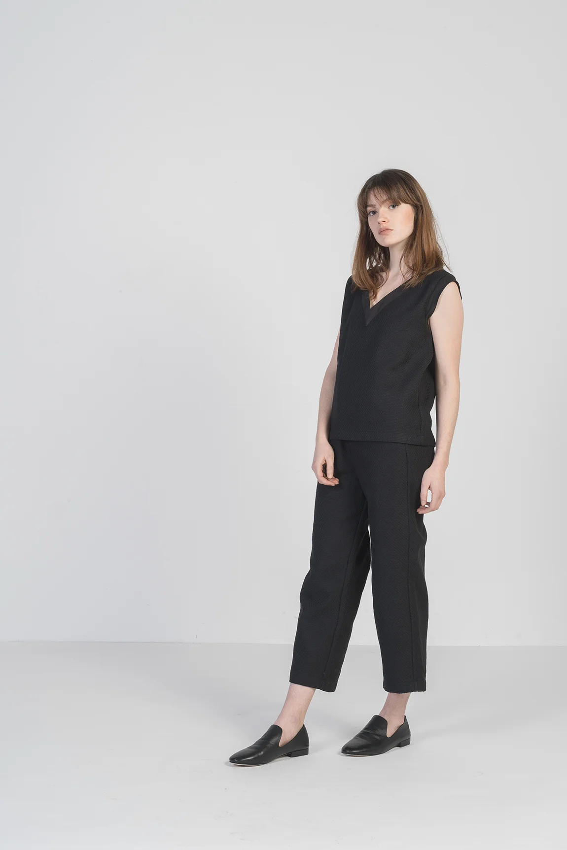 jungle folk black vasco top product photography