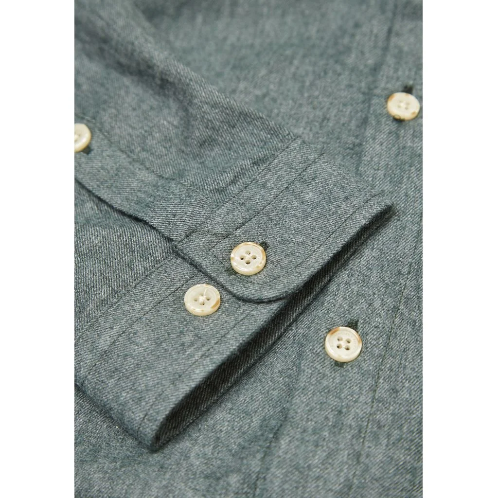 knowledge cotton apparel melange green flannel product photography