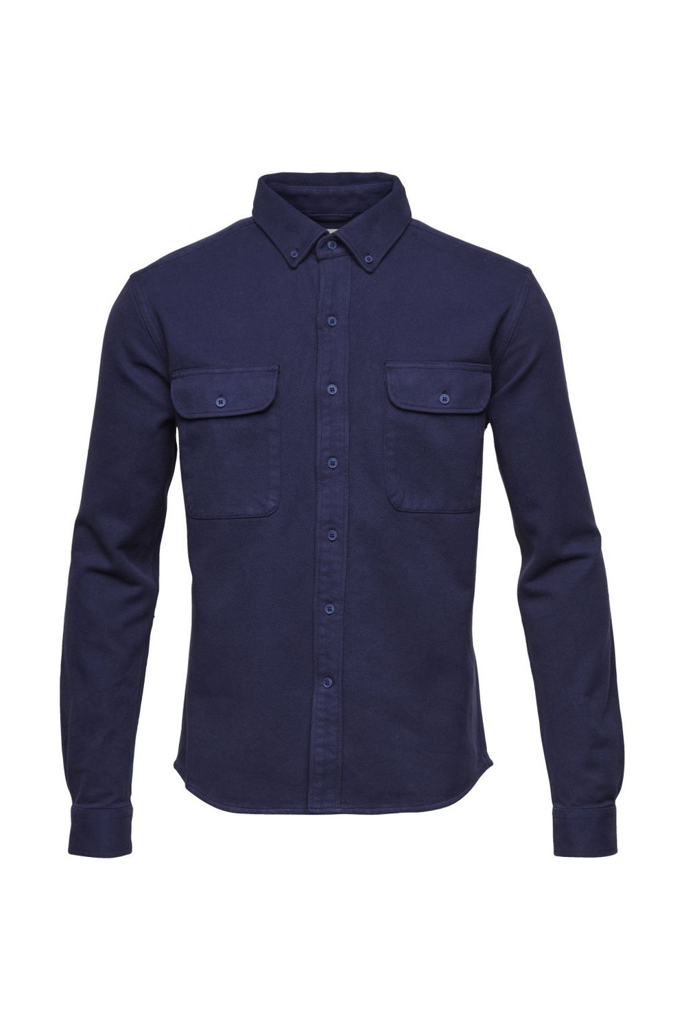 Organic Cotton Twill Shirt Men Clothing Long Sleeve Button Shirts