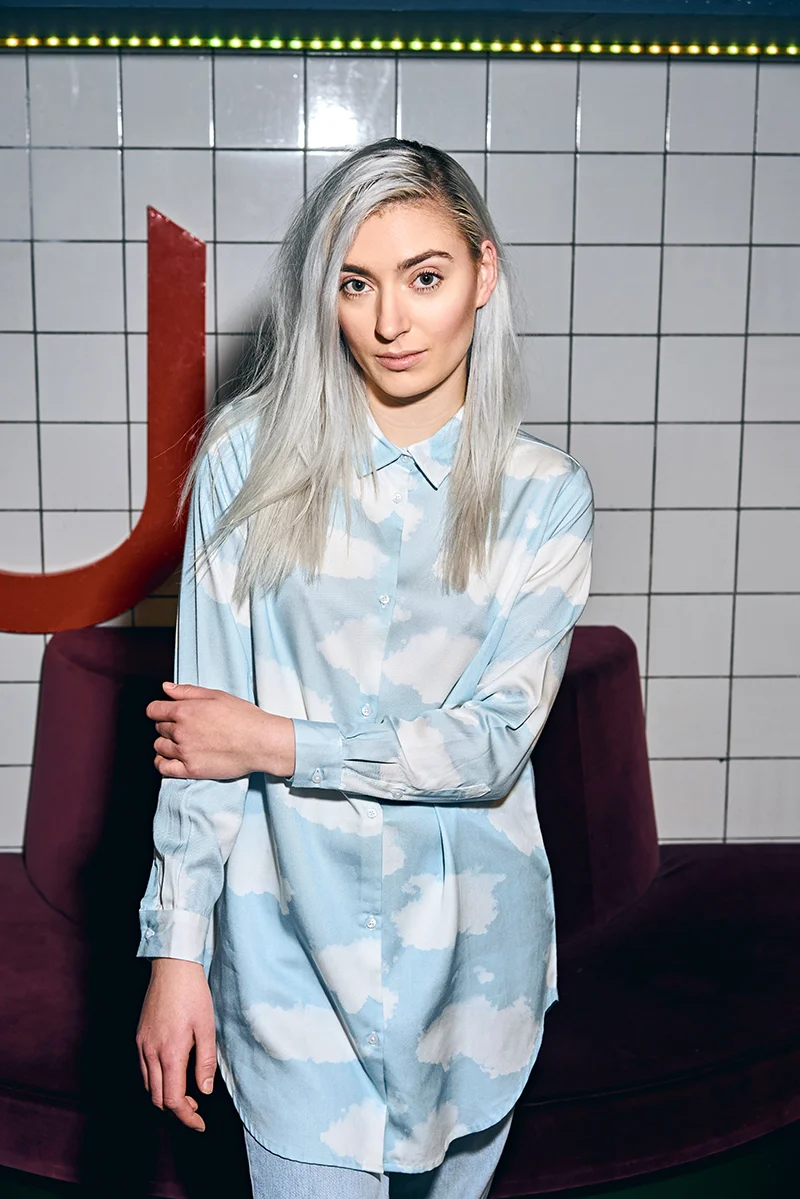 dedicated cloud fredericia shirt light blue product photography