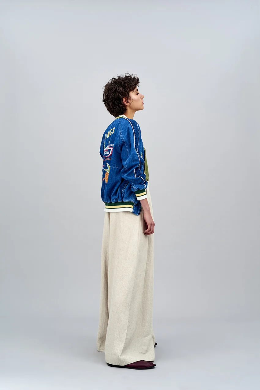 elsa linen wide leg pant kings of indigo sustainable fashion product photography