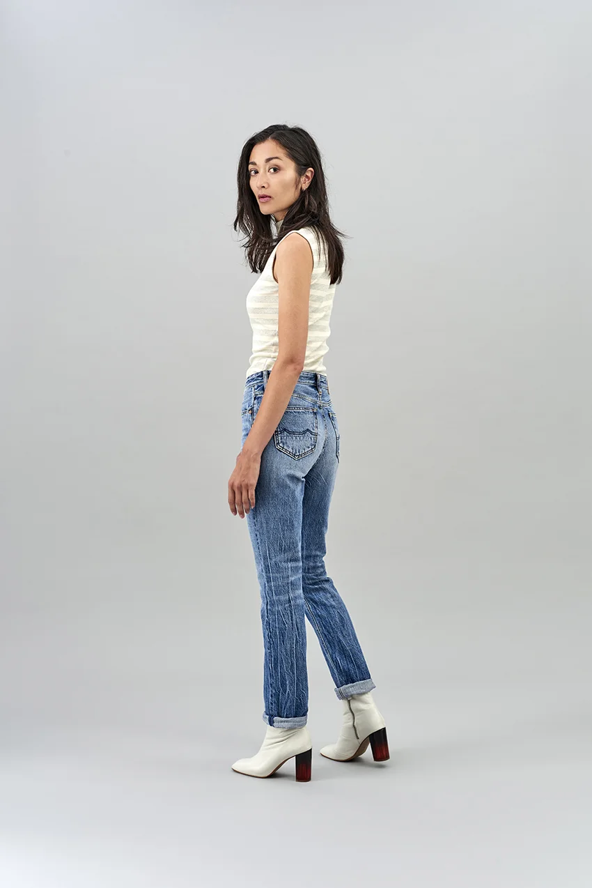 kings of indigo kimberly jeans product photography