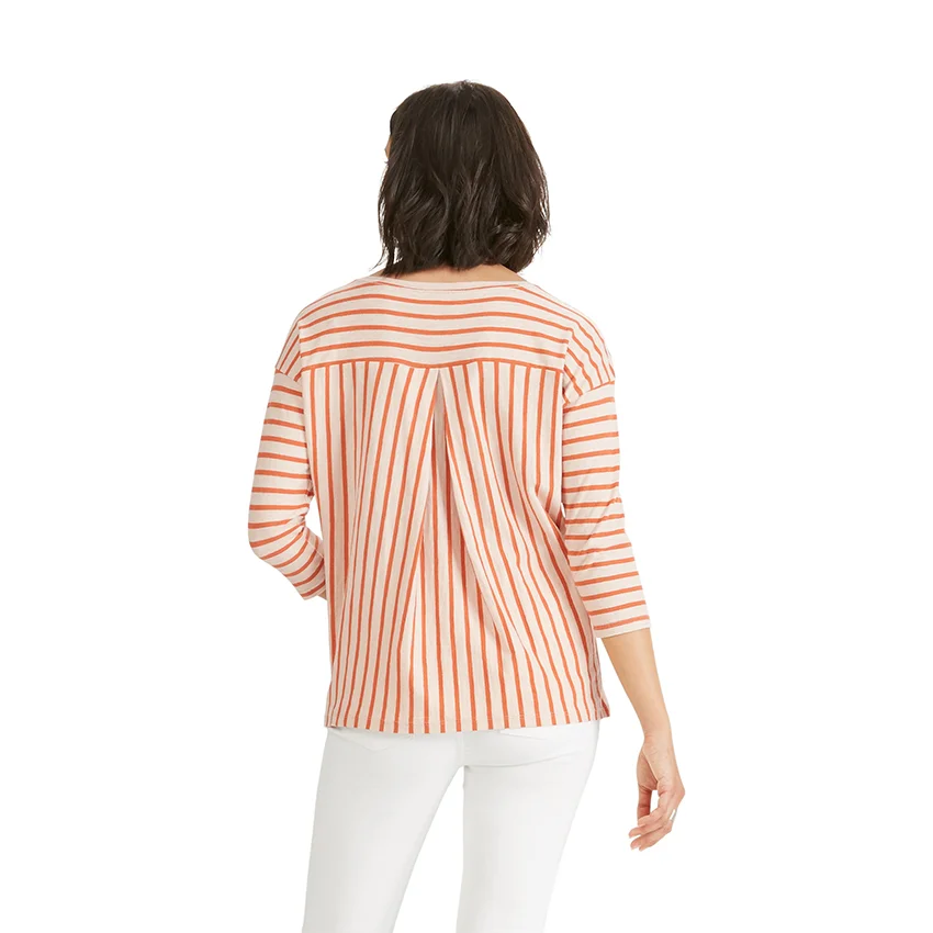 nau basis L/S boatneck cornsilk stripe product photography