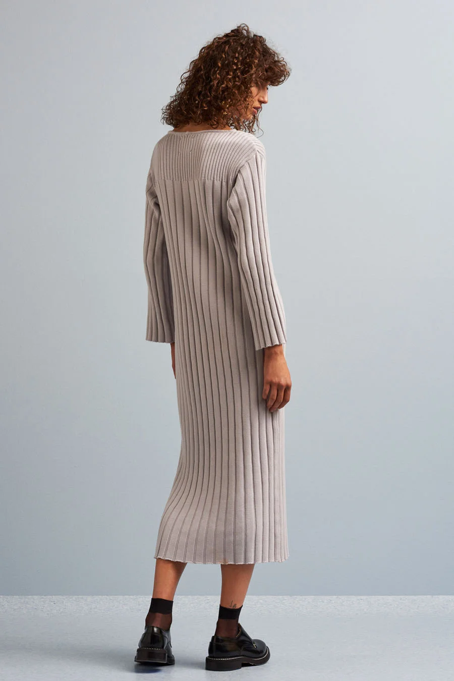 kowtow grace dress lilac grey product photography