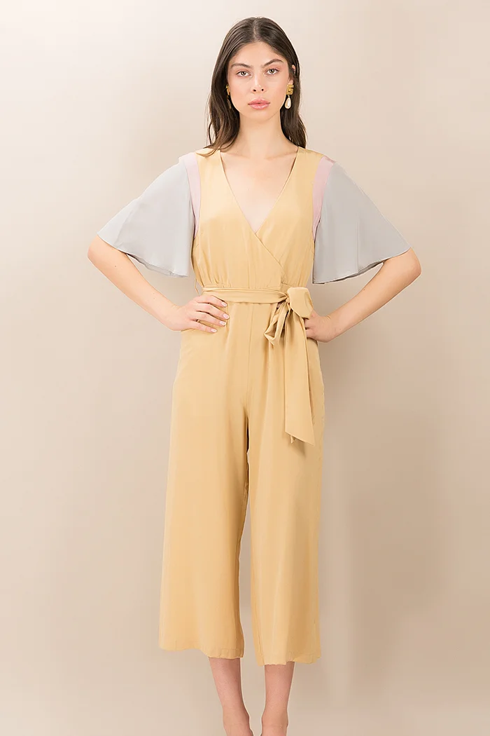 kristinit yellow grey pink oberon jumpsuit product photography