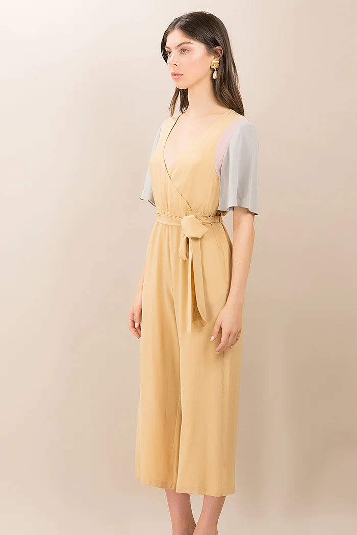 kristinit yellow grey pink oberon jumpsuit product photography
