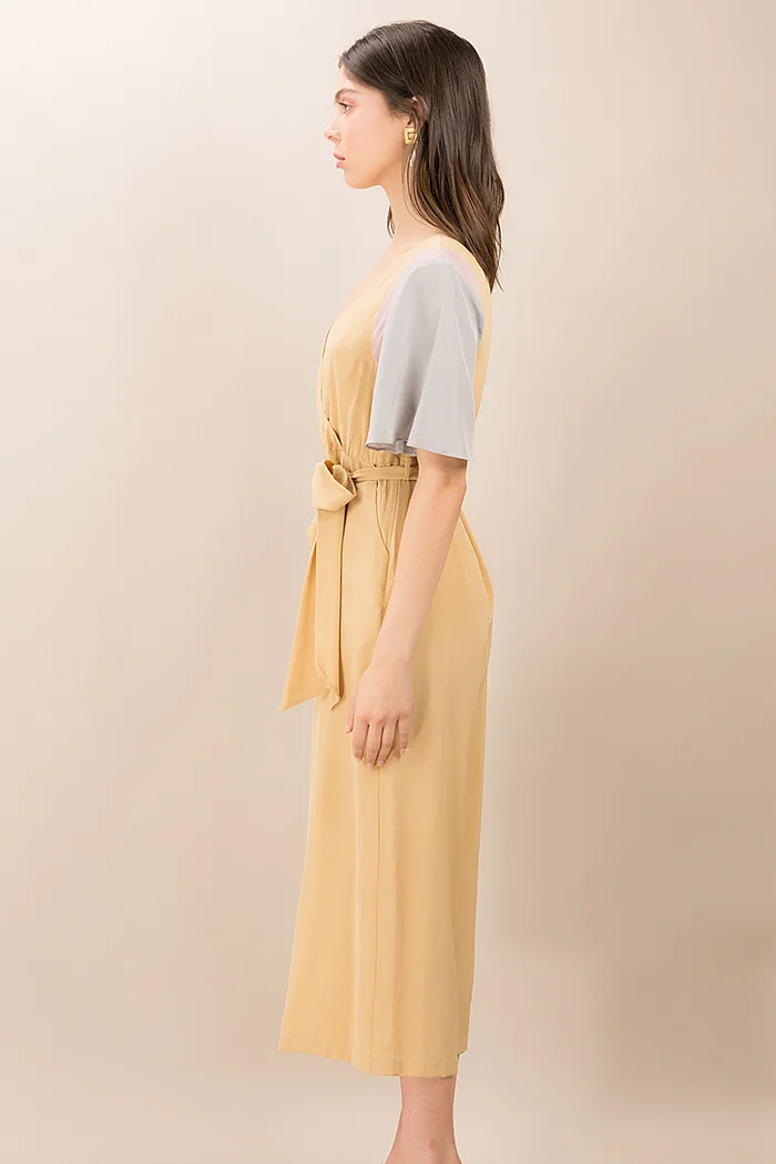 kristinit yellow grey pink oberon jumpsuit product photography