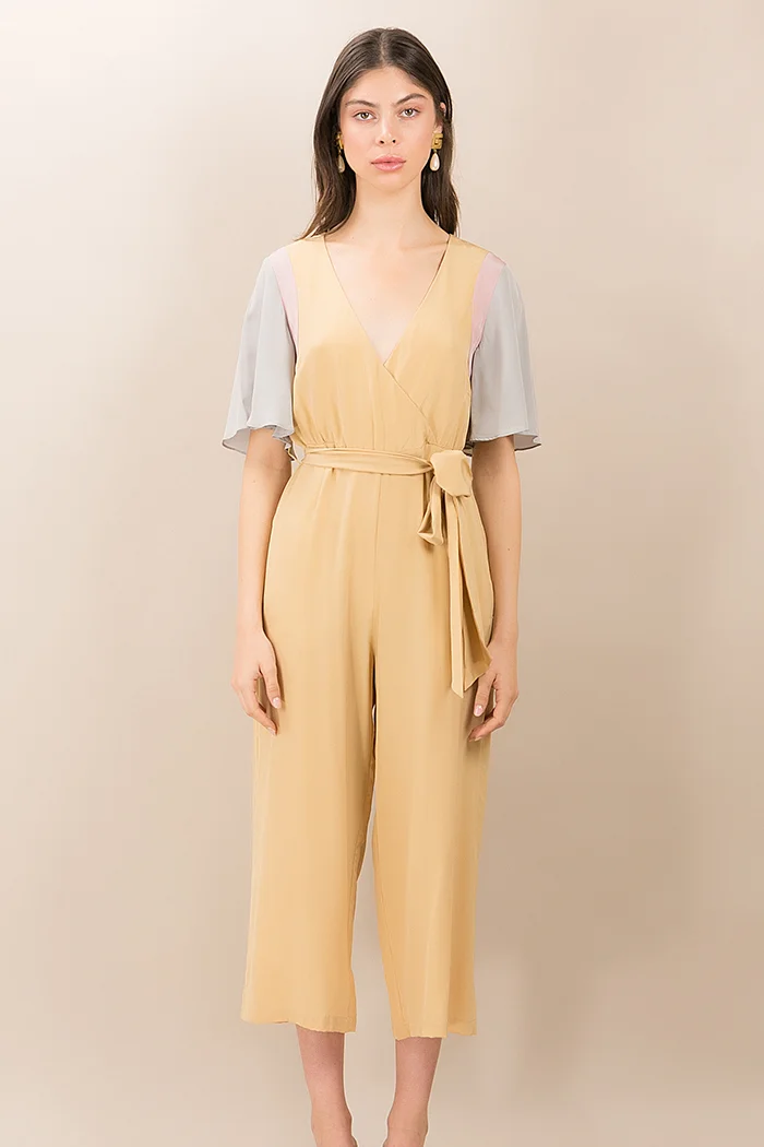 kristinit yellow grey pink oberon jumpsuit product photography