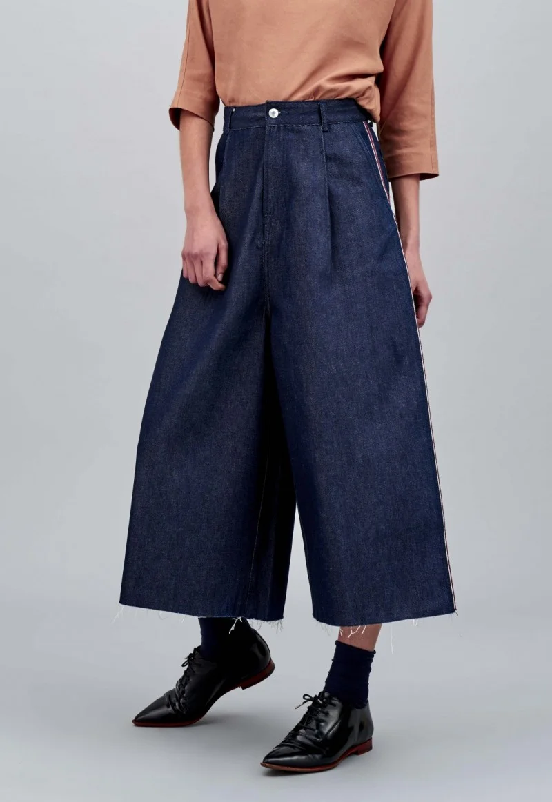 Kings of Indigo Marian Side Slit Dry Selvage Dark Indigo product photography