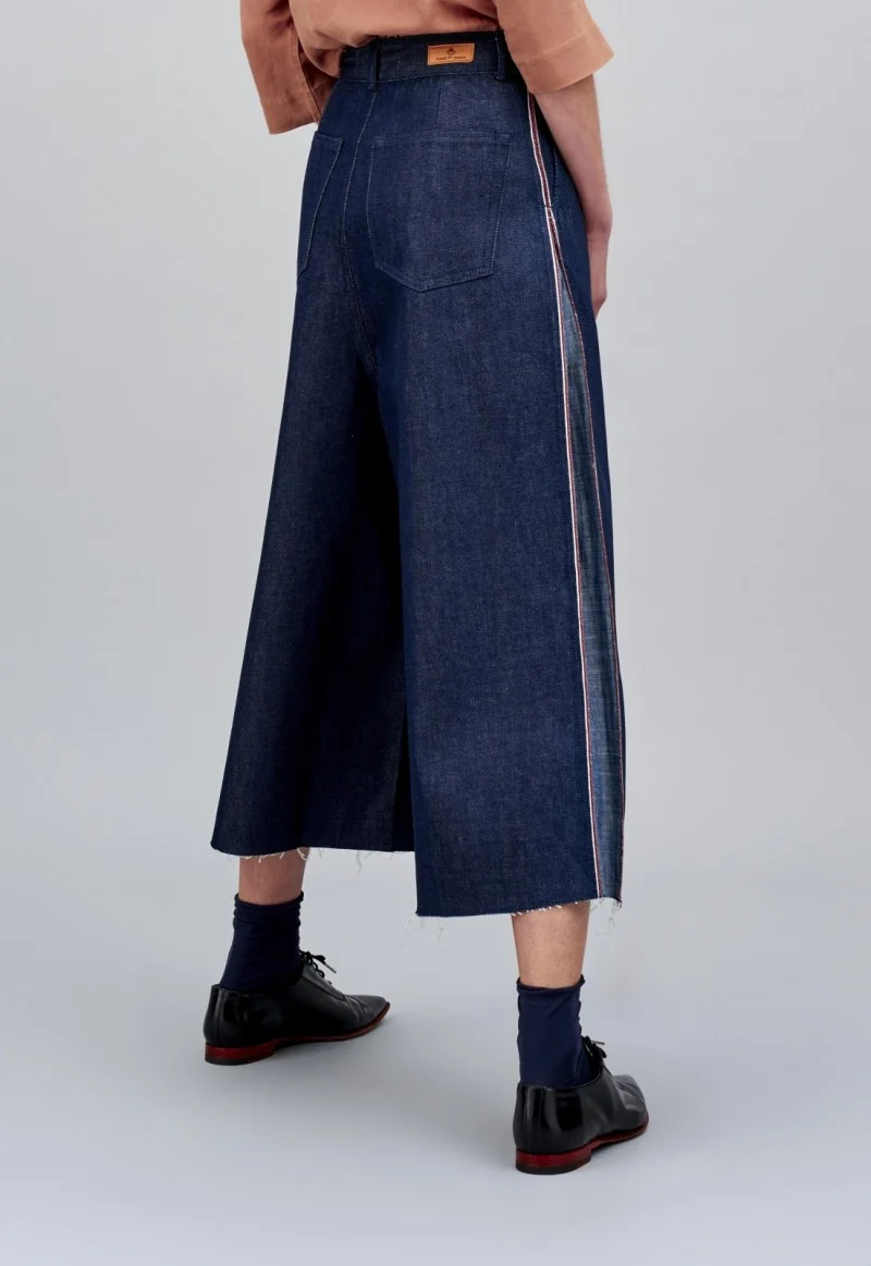 Kings of Indigo Marian Side Slit Dry Selvage Dark Indigo product photography