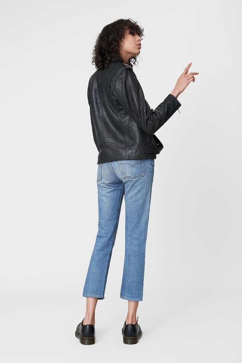 deadwood biker jacket black product photography