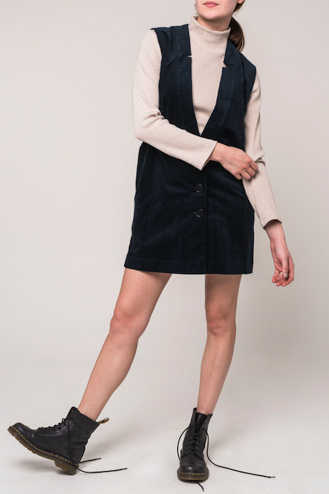 jan n june kari vest dress black sustainable fashion product photography