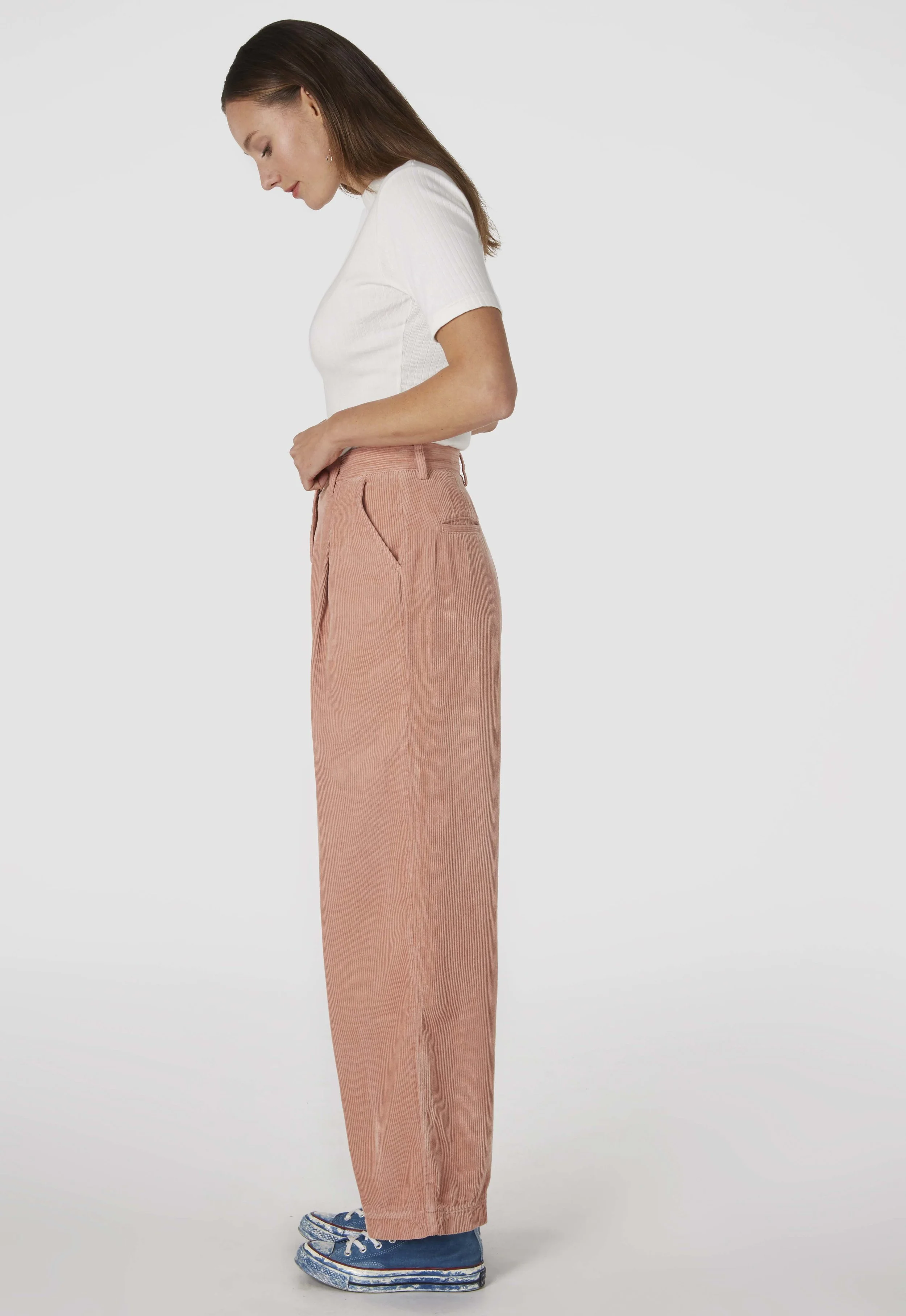 kings of indigo maxima apple blossom pants pink product photography