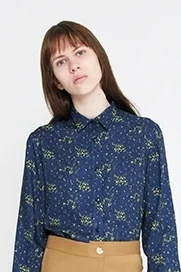 diarte navy yellow tucana city light top sustainable fashion product photography