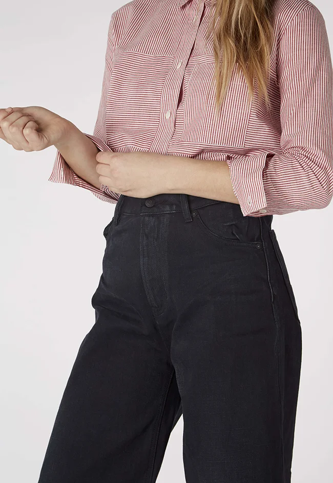 leila black jeans kings of indigo organic cotton sustainable fashion product photography