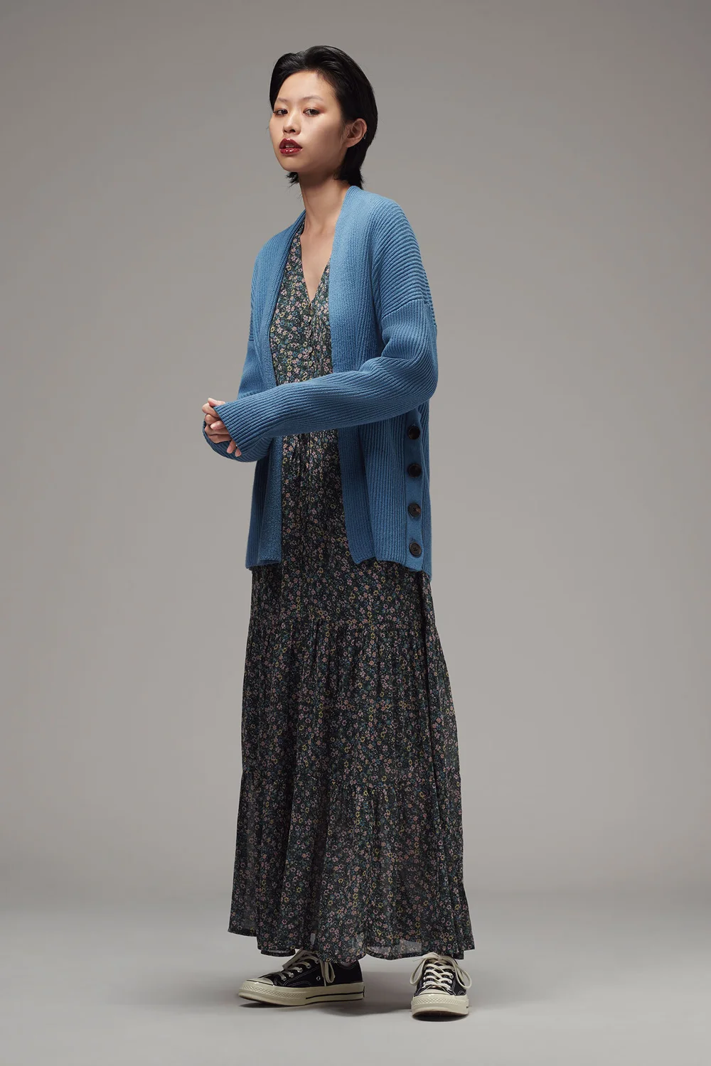 Cardigan Luxueux Bleu Pétrole HIGH USE - Taille M - Neuf Avec étiquettes