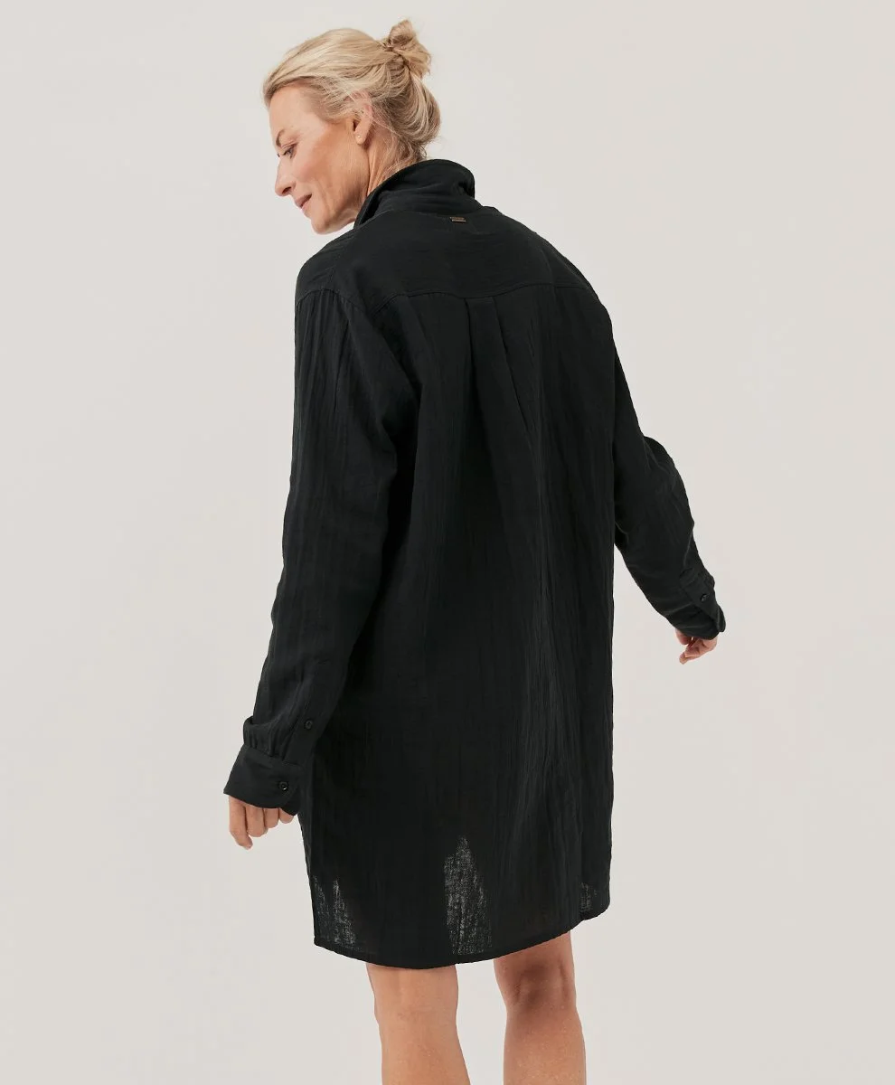 pact shirt dress Pact Coastal Shirt Dress Black — O O L O O P