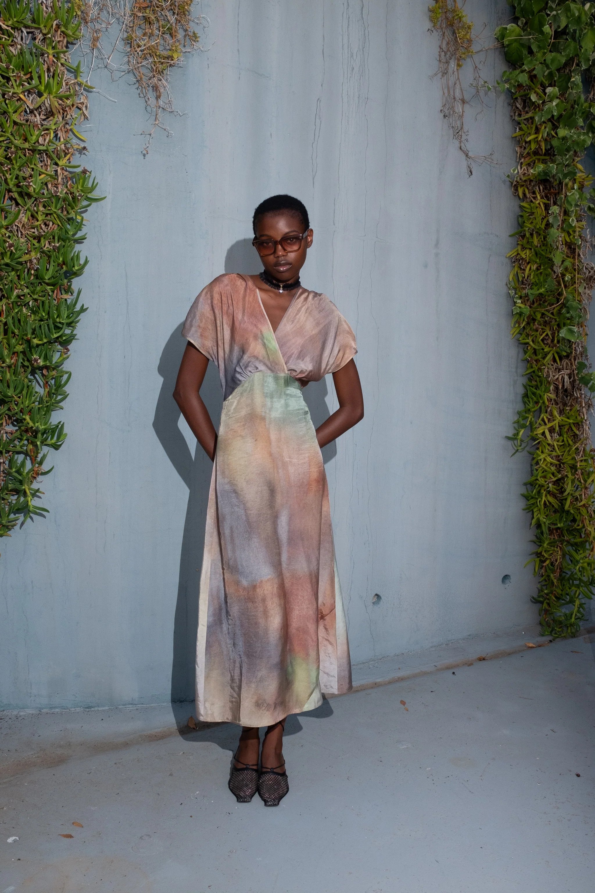 Mylon dress naiad untitled in motion sustainable fashion product photography