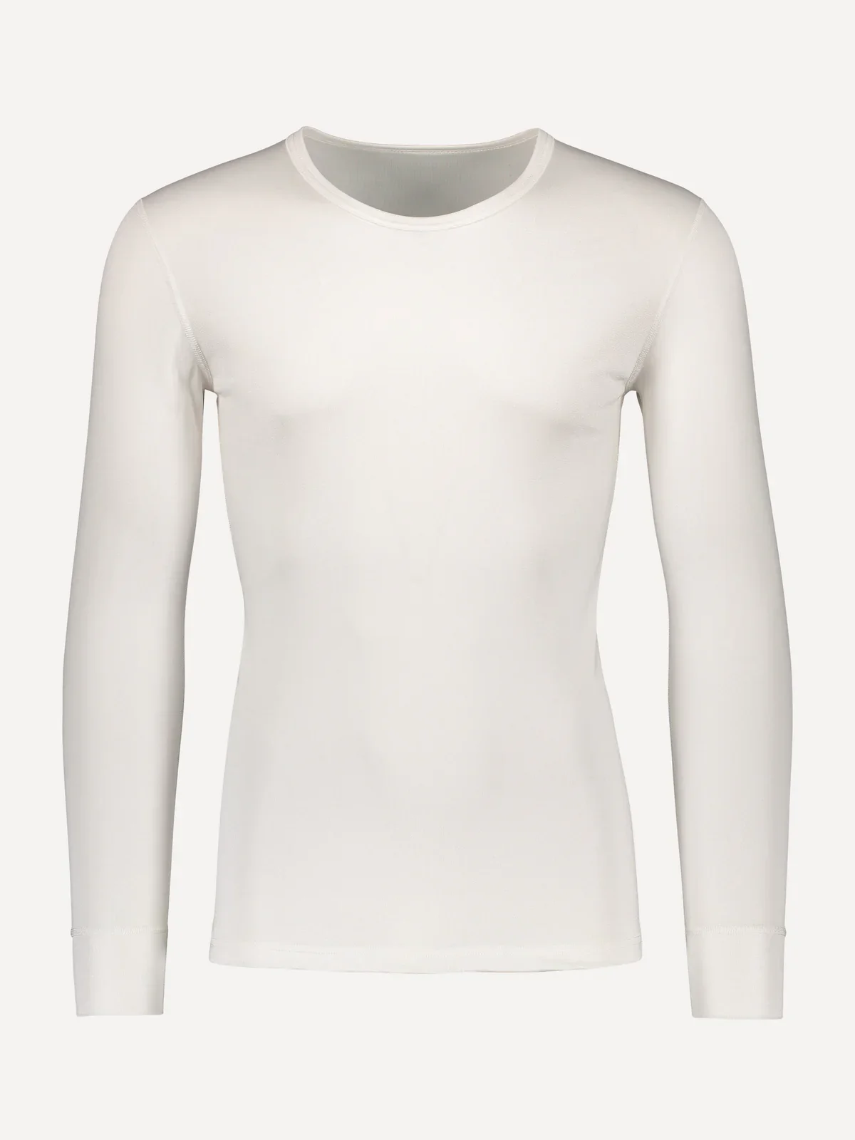 ruskovilla organic silk long underwear top unisex white product photography