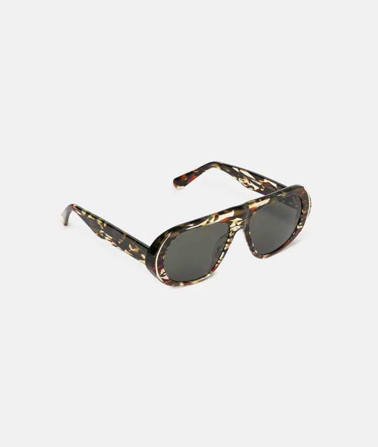 carla colour myrtle tiger print sustainable sunglasses product photography
