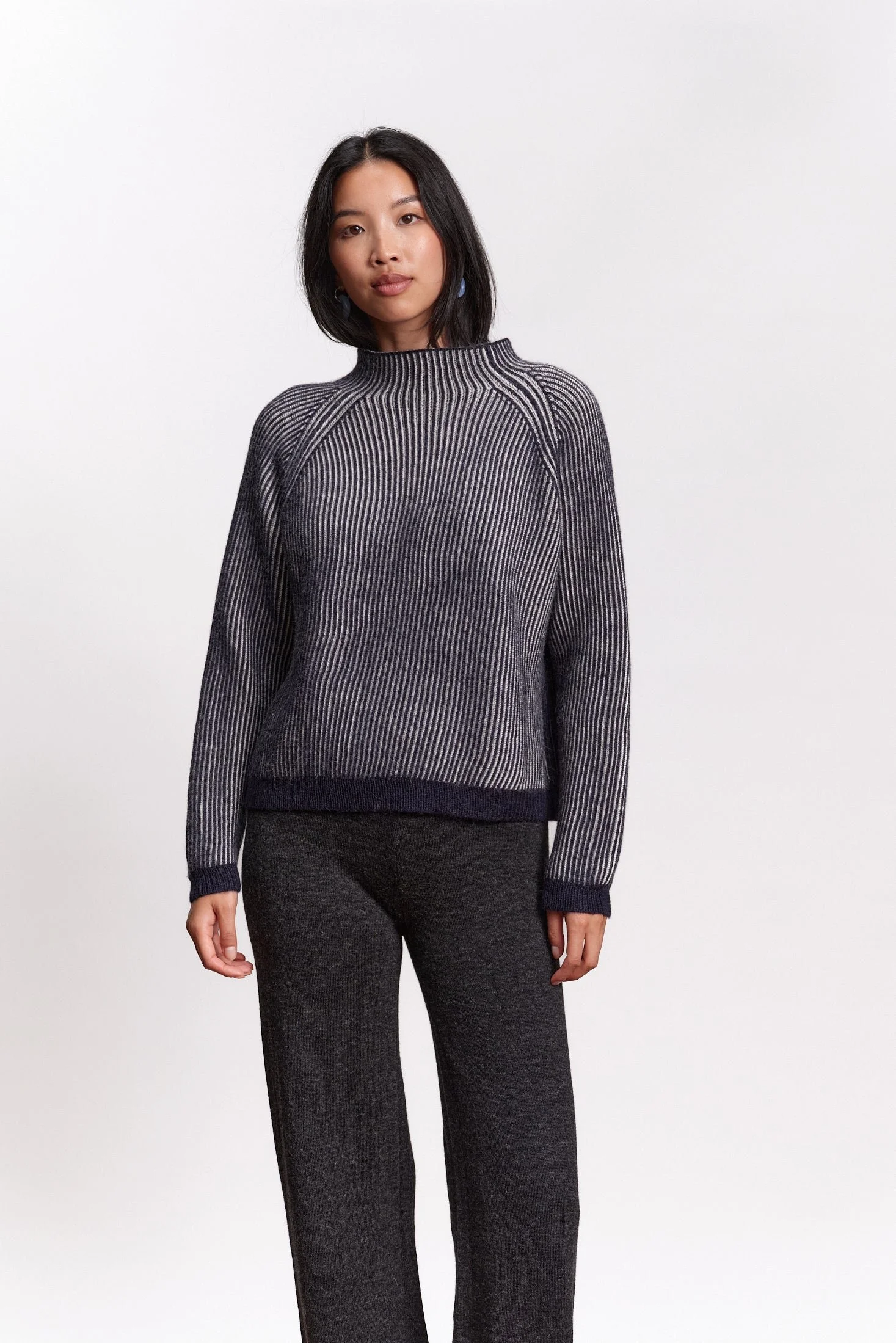 Brooke Sweater Reversible Navy / Ecru