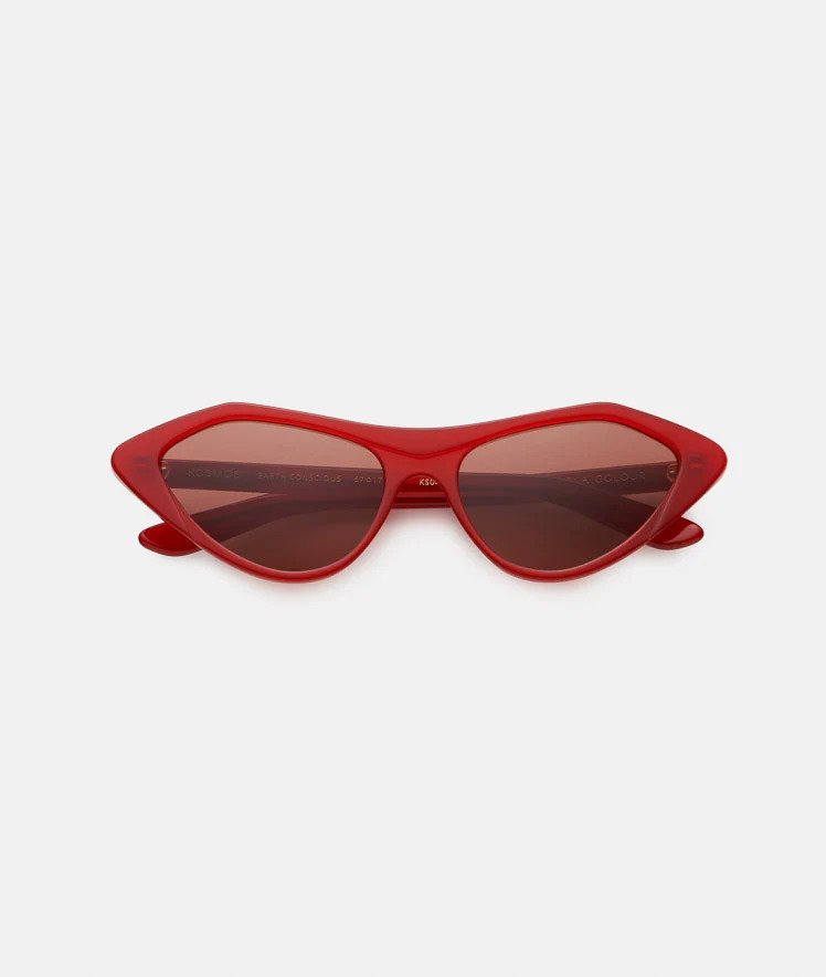 carla colour kosmos maraschino cherry red sustainable sunglasses product photography