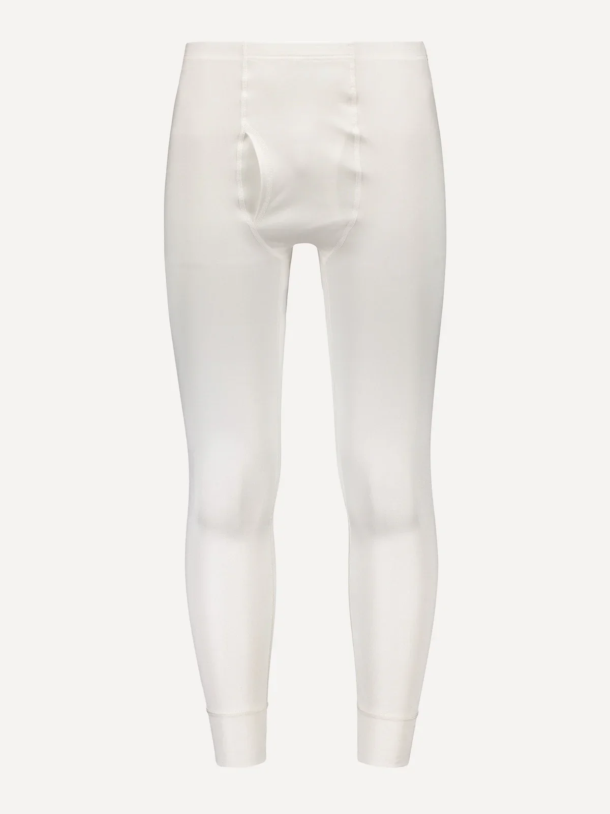 ruskovilla organic silk long underwear bottoms mens white product photography