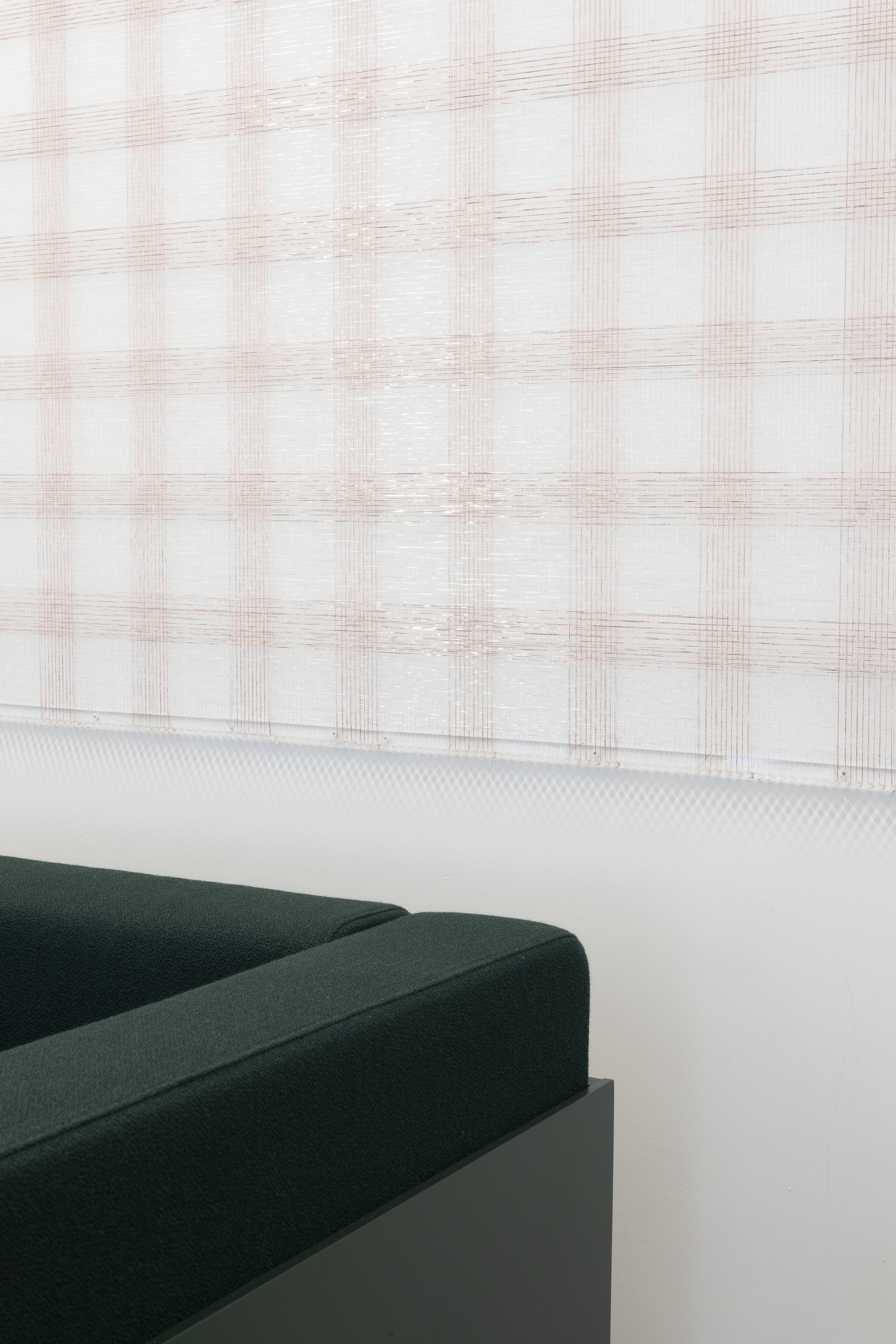 Spring 2024, 2024. Metallic thread and custom acrylic frames. 150 × 200cm. Seasonal installation 3, Between Lines, Sydney.