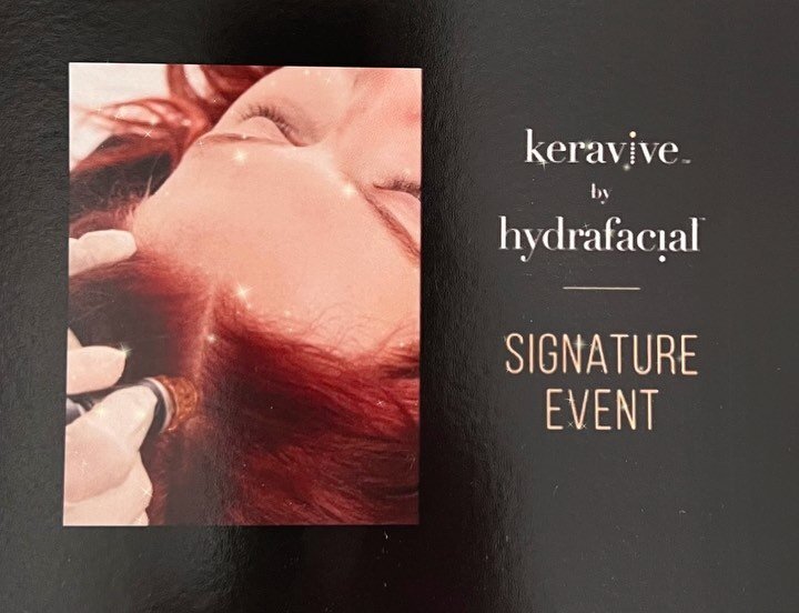 An up close and personal event to learn more about the Hydrafacial Keravive treatment. Spaces are limited so be sure to get your reservation in workshops. All attendees with be entered in a drawing to win a complimentary treatment!!! Feel free to mes