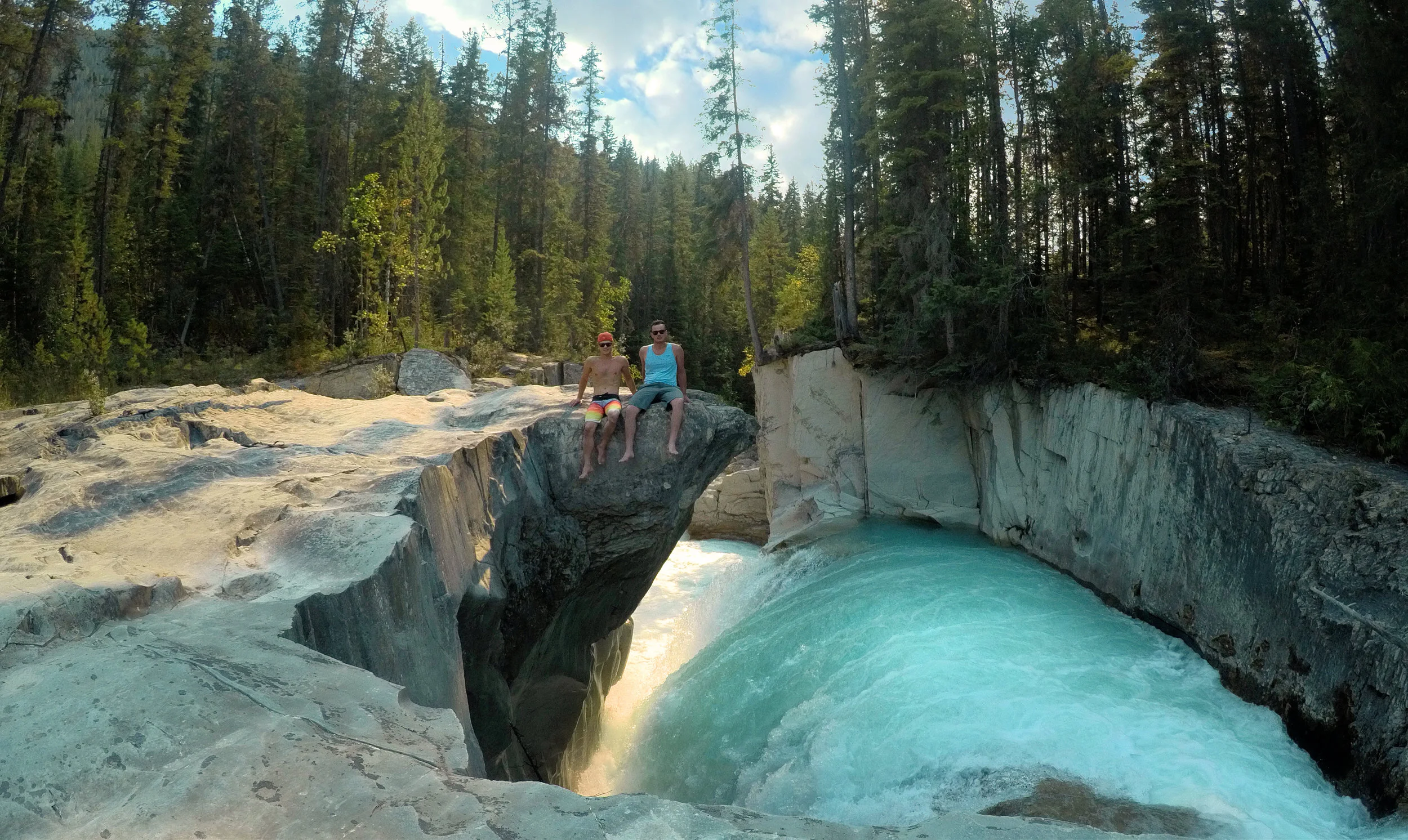 Reid and I atop lower falls sharp.jpg