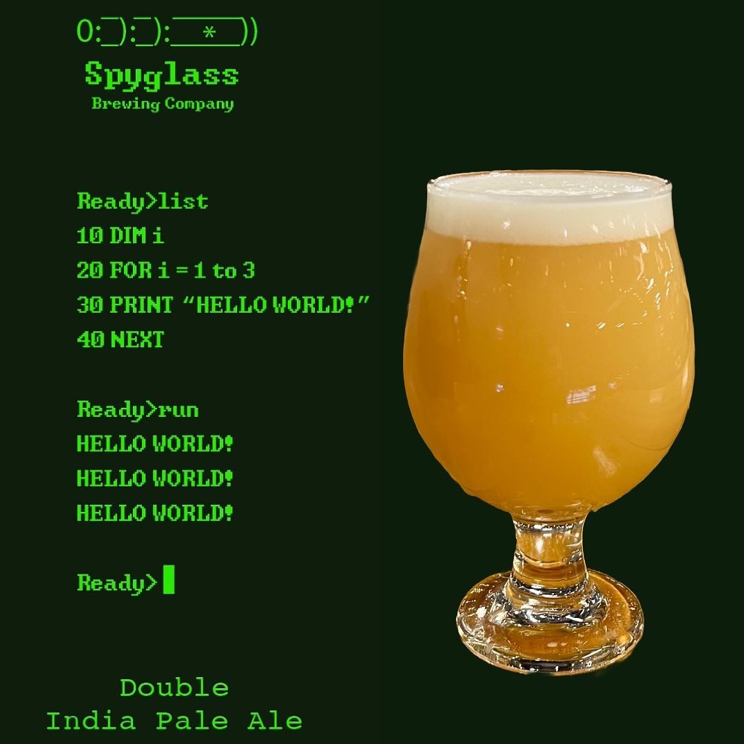 Hello World!

This 8.5% ABV Hazy IPA is hopped with Citra, Chinook, and Strata which meld together to make this resinous drink. Greeting you with aromas of pineapple, pink grapefruit and tropical notes. Take a sip of this dank but soft fluffy beer an