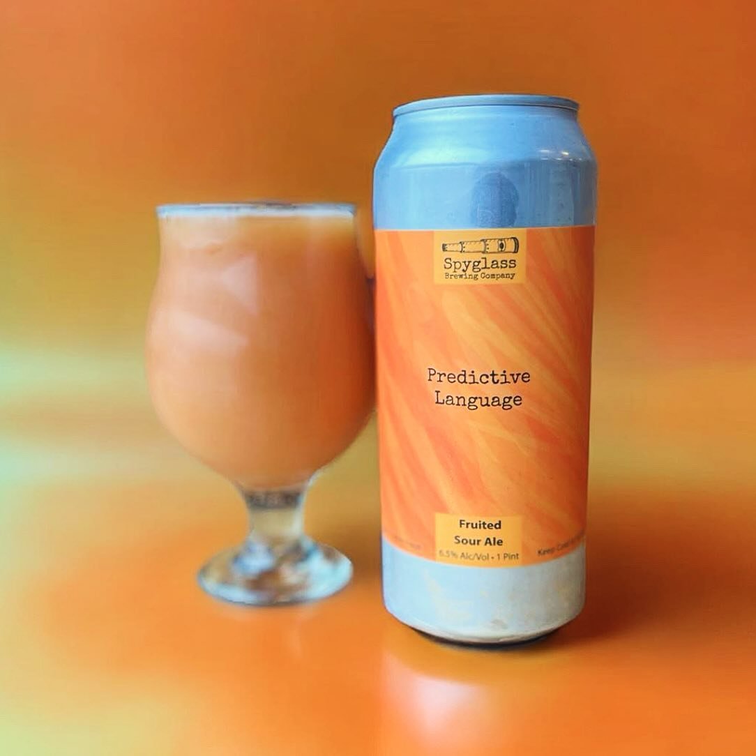 🍊 Predictive Language 🥭

6.5% ABV Sour Ale with Passion fruit, orange, guava, mango, apricot. NO LACTOSE! 

That&rsquo;s right folks, hard to believe it but, YES, this beer does NOT have lactose in it. Yet still somehow tastes like a breakfast smoo