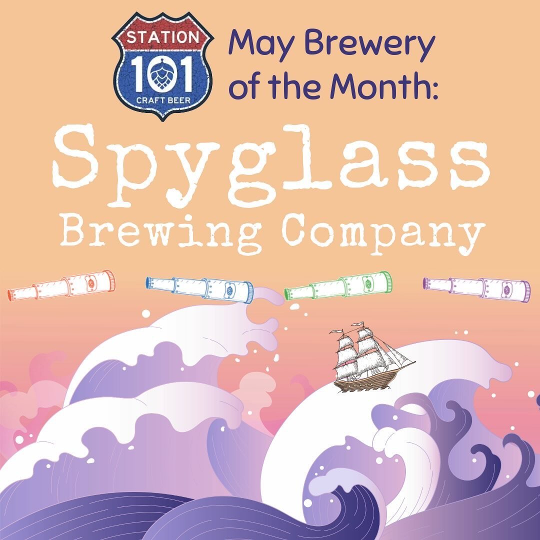 Station 101 May Brewery of the Month - Spyglass!

Stop by @station101milford all month long and grab a pint of any of the four Spyglass draft lines for a chance to win the SUPER SWAG PACK GRAND PRIZE!!

Stop by Station 101 on Friday May 24th 6-8pm to