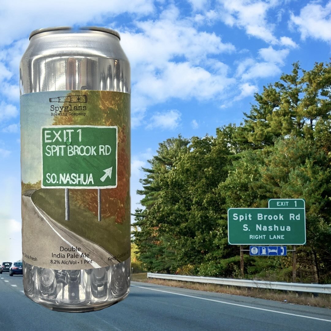 Traveling on Route 3, take Exit 1 onto Spit Brook rd to Innovative Way. Then Bank a Left to Spyglass Brewing Co.! 

Can you remember that? Ok, well plug us into your GPS and get on down here! 

Exit 1 is 8.2% ABV and our freshest DIPA on draft &amp; 