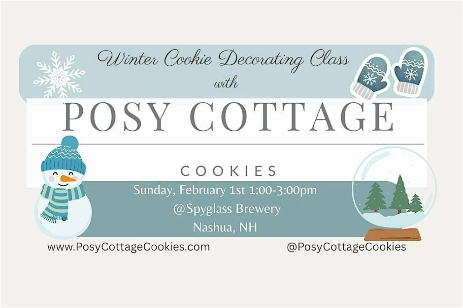 *SOLD OUT* Cozy Winter Cookie Decorating Class with Posy Cottage Cookies