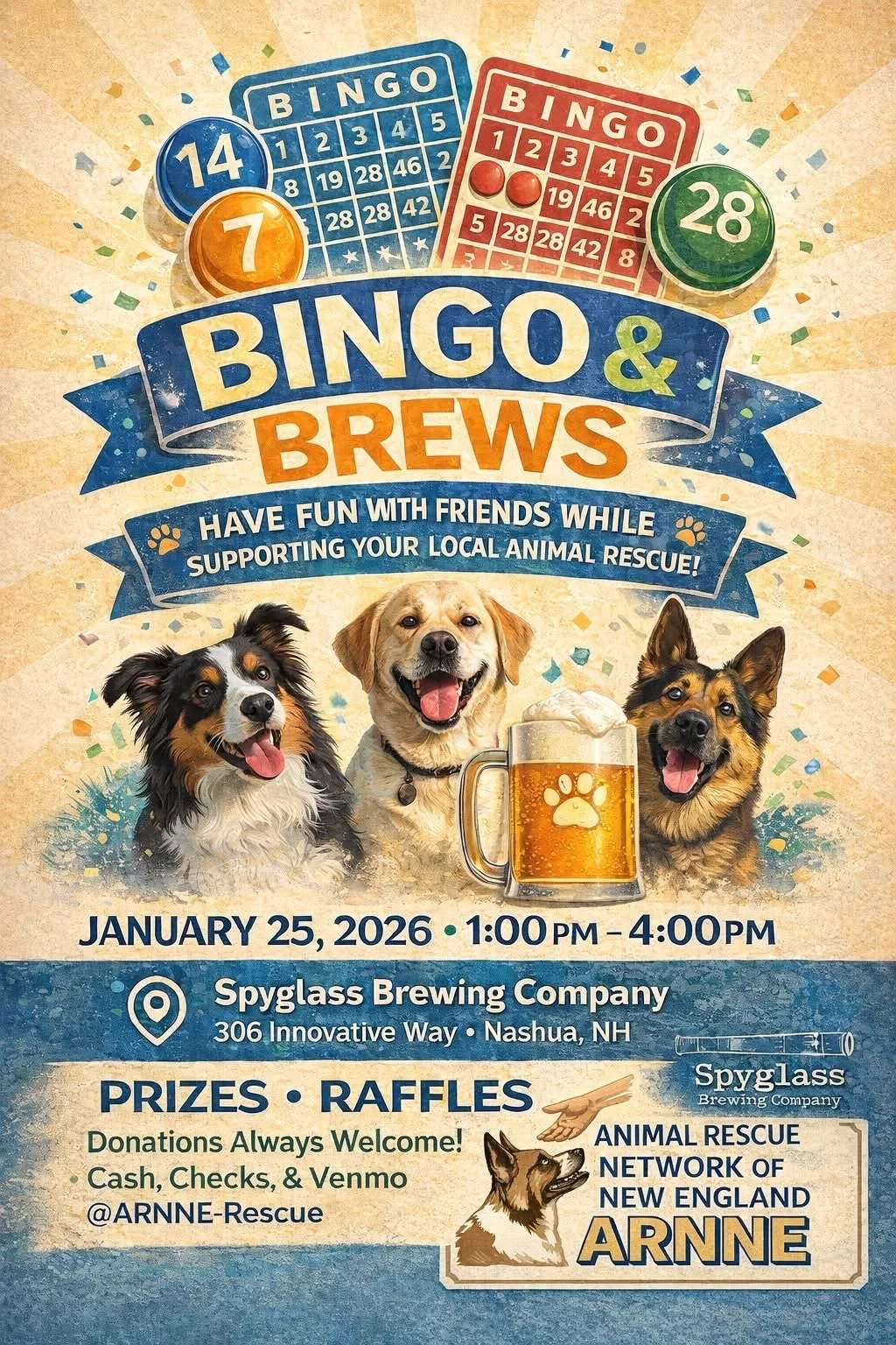 ARNNE Bingo Fundraiser *Rescheduled from 1/25*