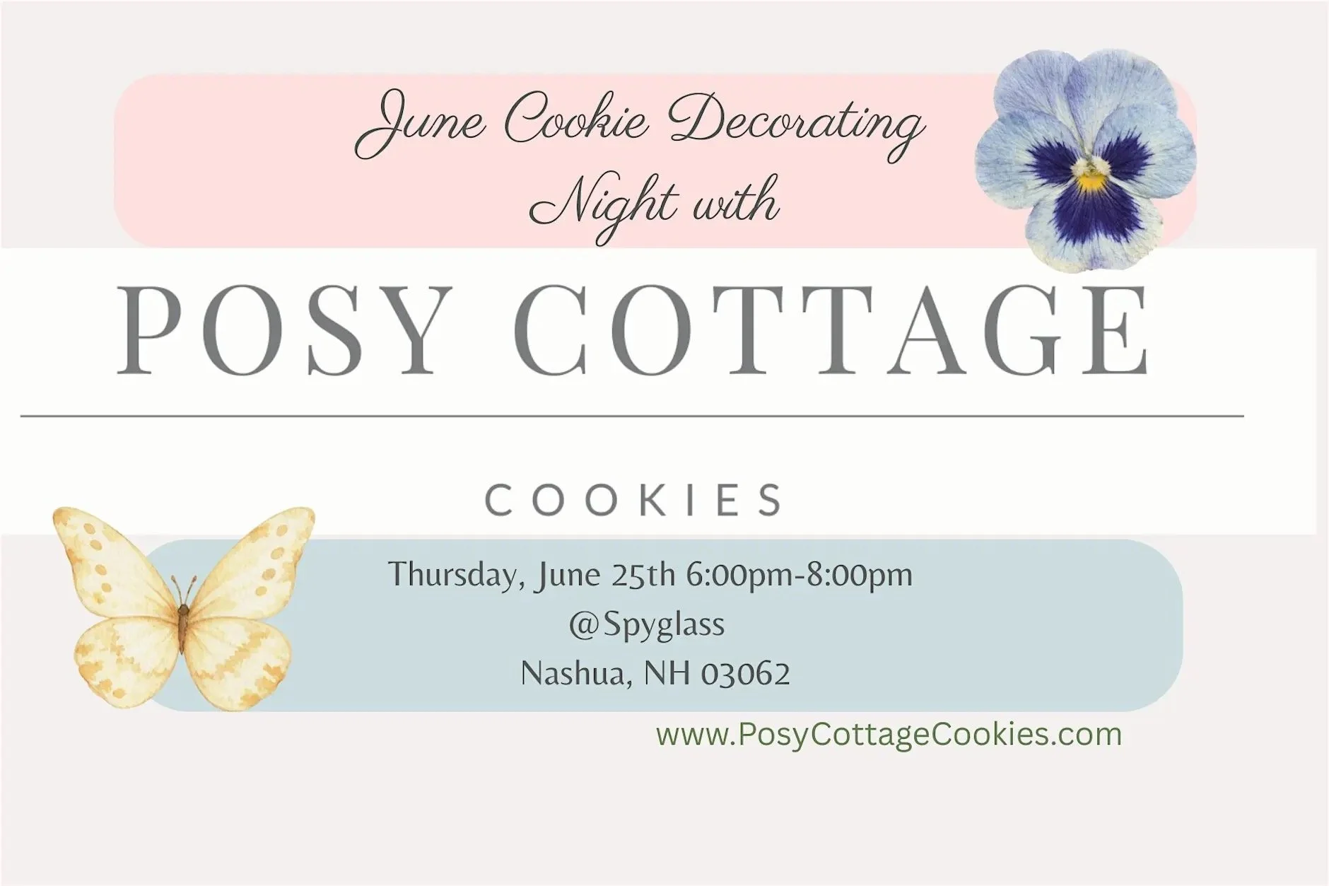 Cookie Decorating Workshop with Posy Cottage Cookies