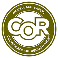 Workplace Safety COR Certificate of Recognition